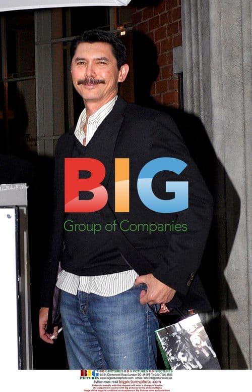 Lou Diamond Phillips leaving Mr Chow in Beverly Hills