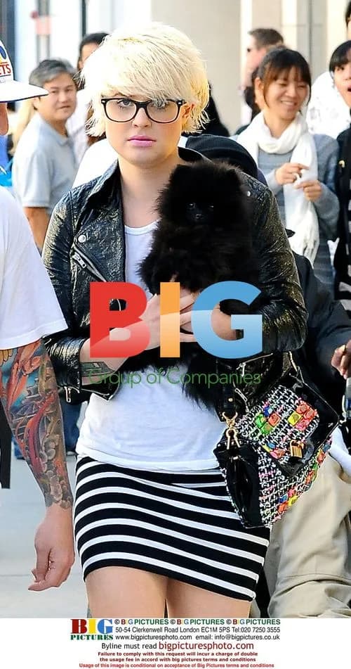 Kelly Osbourne goes Christmas shopping with friend and puppy