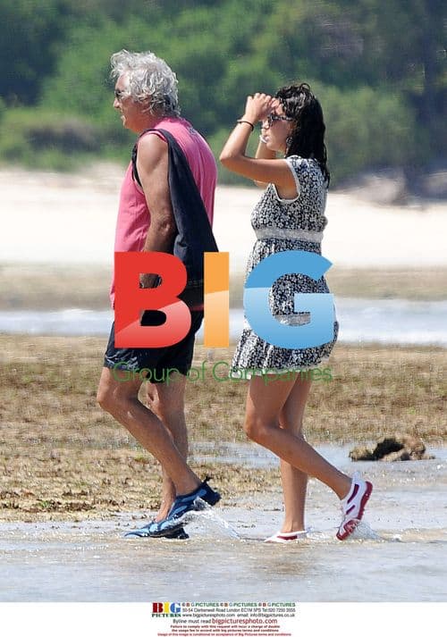 Flavio Briatore and Elisabetta Gregoraci on Boat in Kenya