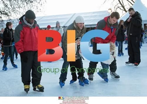 Peter Andre with kids at Winter Wonderland