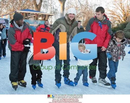 Peter Andre and kids at Winter Wonderland