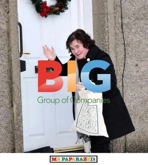 Susan Boyle Plays in the Snow