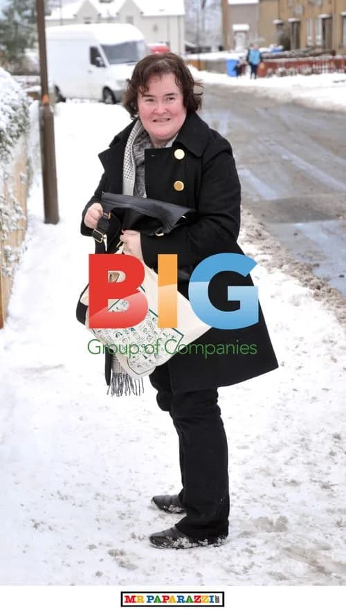 Susan Boyle Enjoys Snowy Day