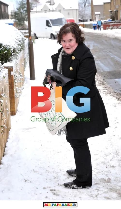 Susan Boyle Enjoys the Snow