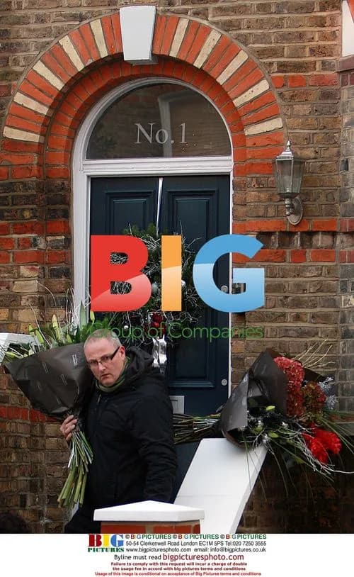 Russell Brand receives flowers delivery