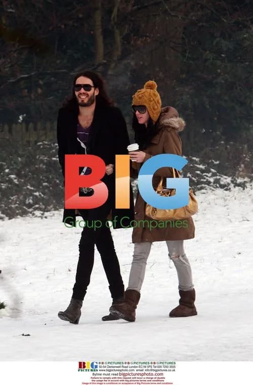 Russell Brand and Katy Perry go sledding in London