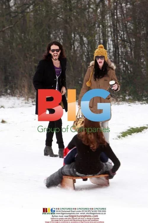 Russell Brand, Katy Perry go sledding in London