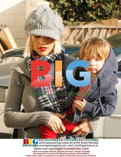 Christina Aguilera shops with son Max at Petco