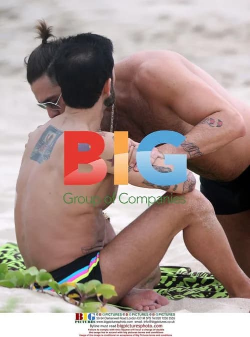 Marc Jacobs and Lorenzo Martone at St Barths beach