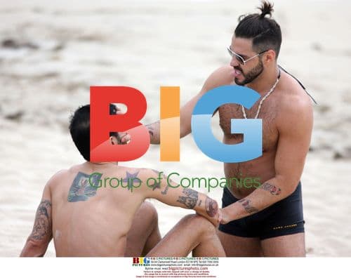 Marc Jacobs and Lorenzo Martone on St Barths beach