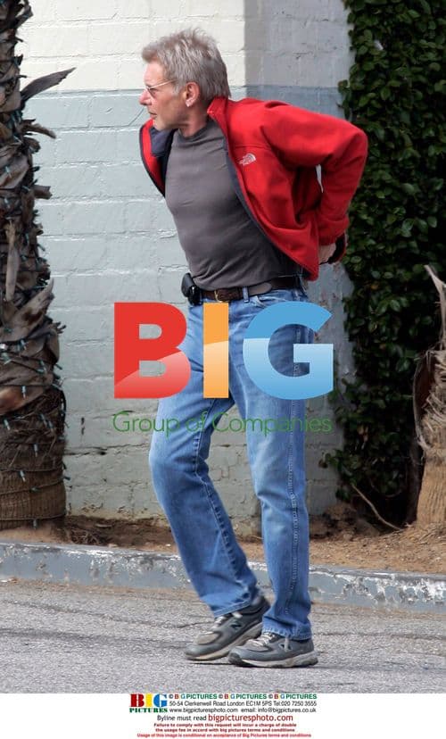 Harrison Ford Receives Script in Brentwood