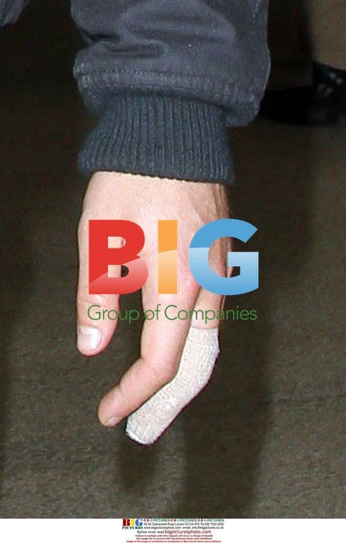 Shia LaBeouf spotted at LAX with bandaged finger