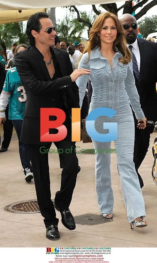 Jennifer Lopez and Marc Anthony at Miami Dolphins Game
