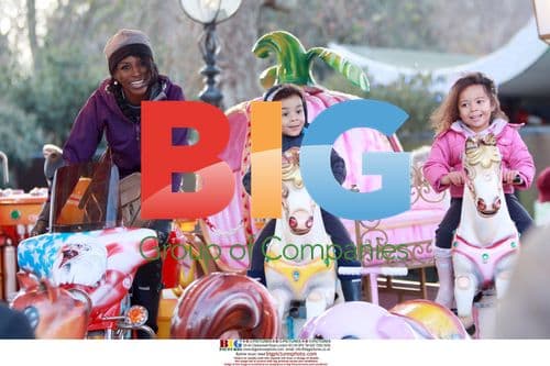 Sinitta and kids at Winter Wonderland