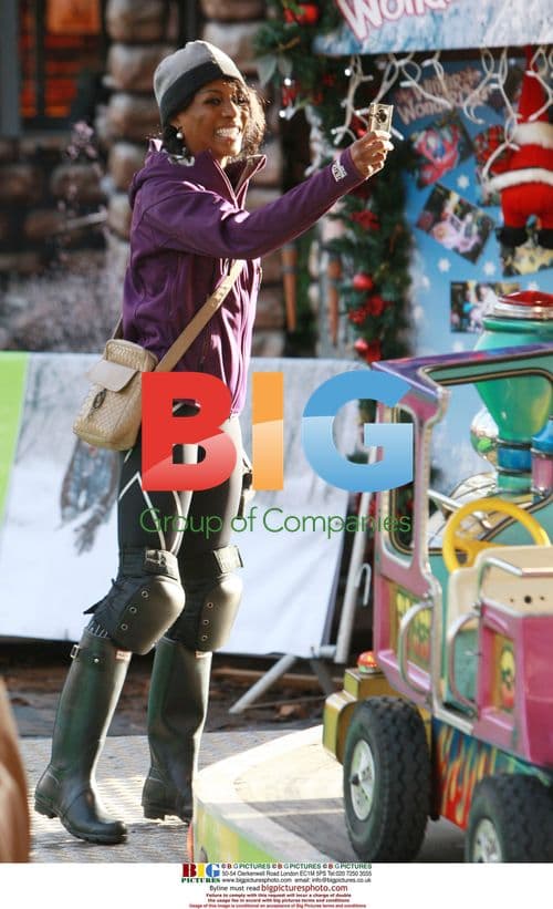 Sinitta at Winter Wonderland with kids