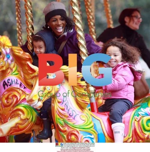 Sinitta and kids at Winter Wonderland
