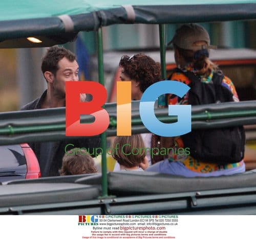 Jude Law and Family in Caribbean