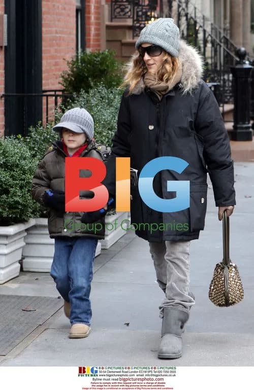 Sarah Jessica Parker and son at library