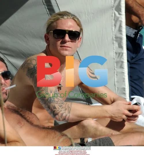 Andriy Voronin and wife Yulia on Miami beach