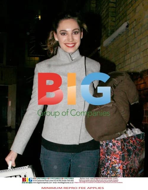 Kelly Brook with pug puppy Christmas gift