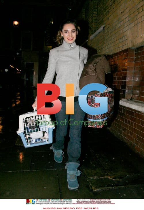 Kelly Brook and her Pug Puppy