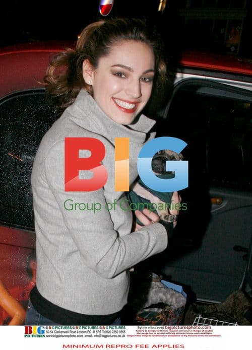 Kelly Brook with Pug Puppy