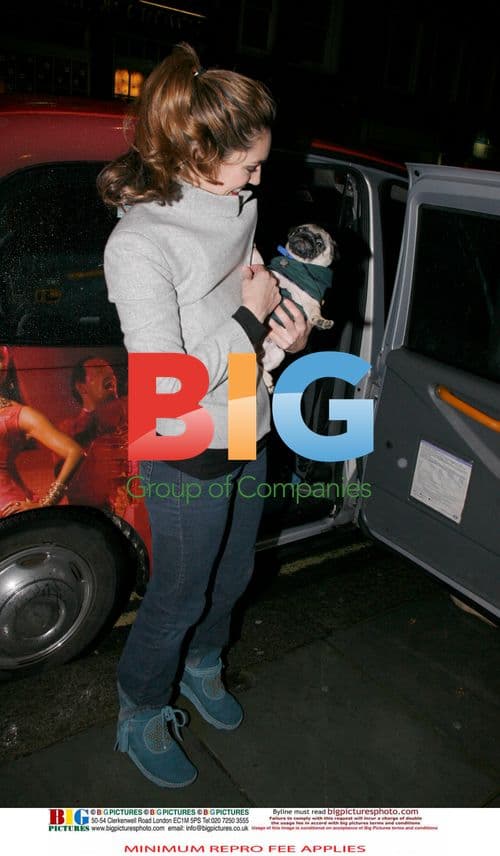 Kelly Brook with New Pug Puppy