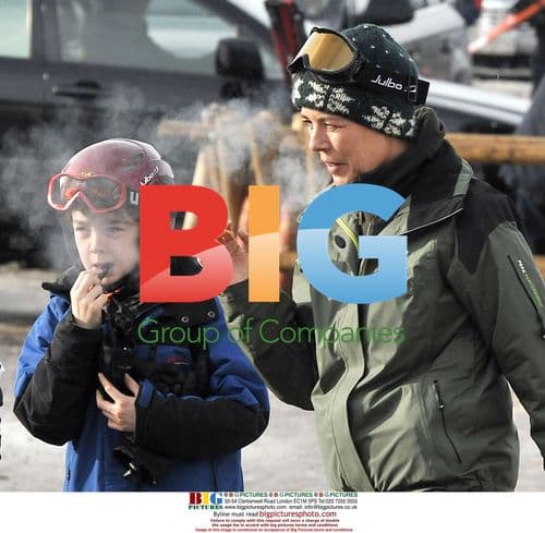 Caroline of Hanover and Alexandra in Switzerland