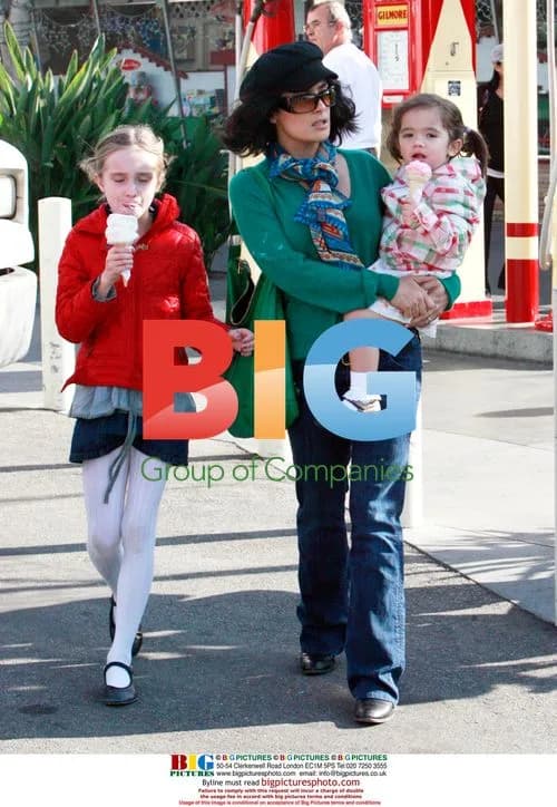Salma Hayek and Daughter Get Ice Cream