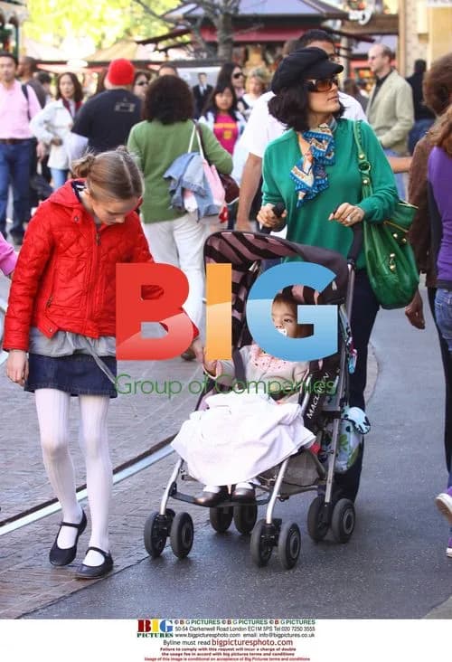 Salma Hayek and daughter at the Grove