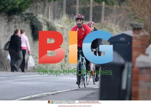 Robbie Williams tests new bike