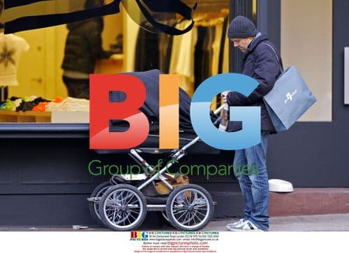 Lars Ulrich and Connie Nielsen with son