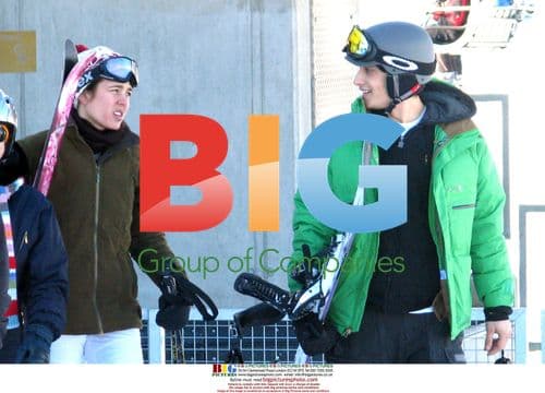 Charlotte Casiraghi and Alexander Dellal skiing in Verbier