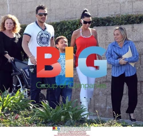 Katie Price and Peter Andre Visit School
