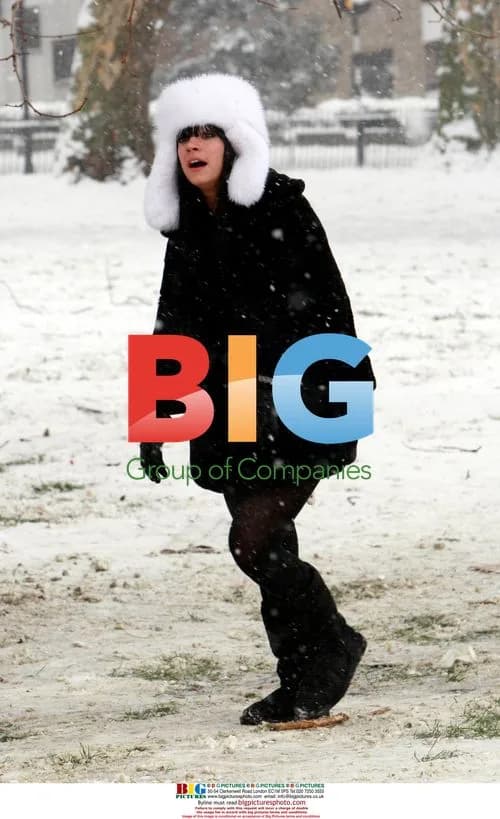Lily Allen goes sledding in London