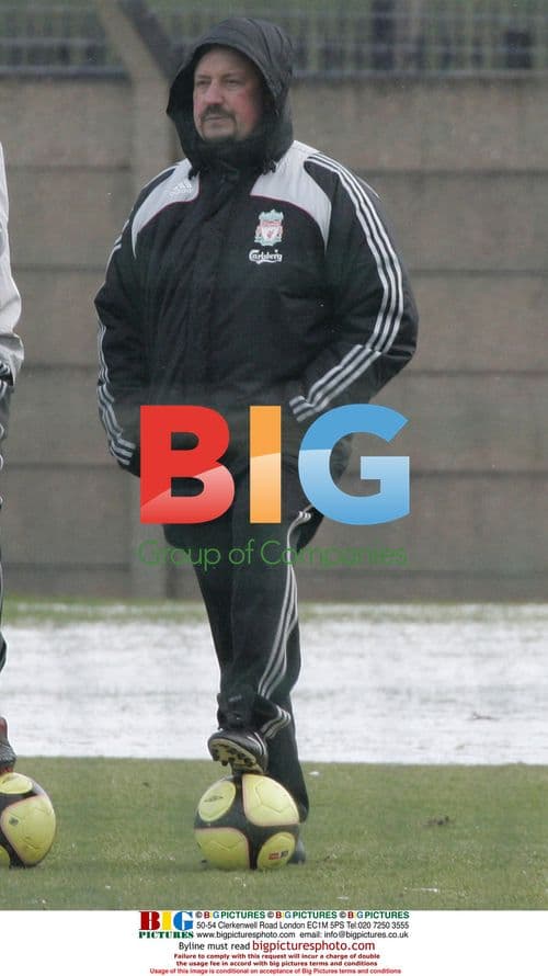 Liverpool Manager Rafa Benitez at Training