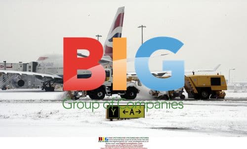 Heavy snowfall at Heathrow airport in London