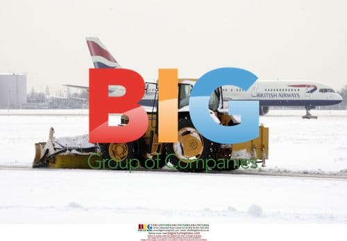 Heavy Snowfall at Heathrow Airport, London, UK