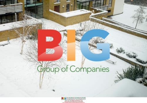 Heavy snowfall in London, UK