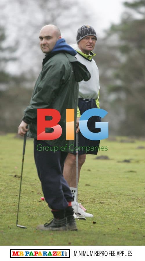 Paul Gascoigne Plays Golf with Friend