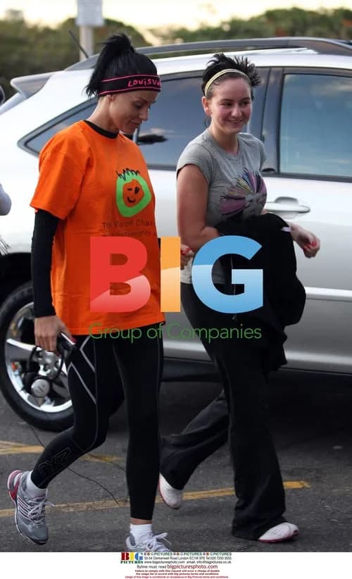 Katie Price and Peter Andre jogging