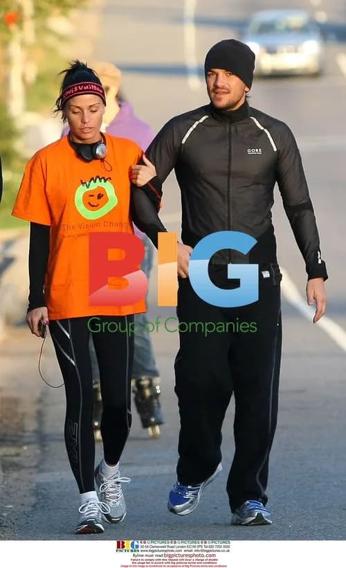 Katie Price and Peter Andre Jogging