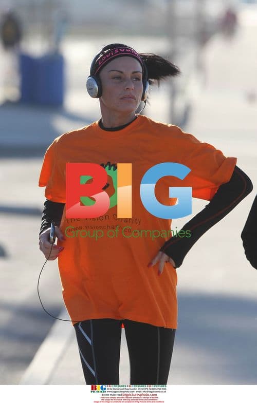 Katie Price and Peter Andre Jogging