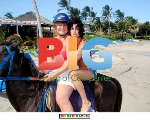 Amy Winehouse on horse ride with fan in St Lucia