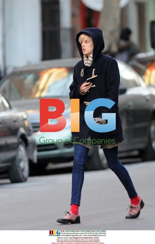 Agyness Deyn walks in East Village