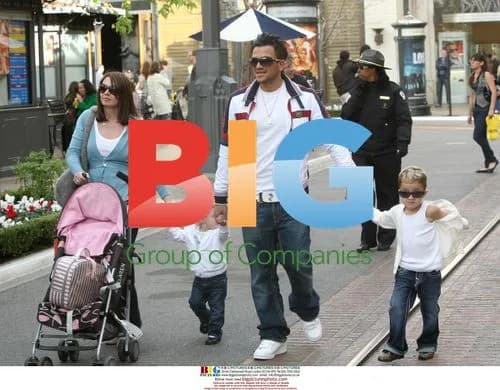 Peter Andre and Katie Price with family