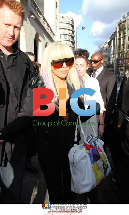 Lady Gaga leaves hotel in Paris