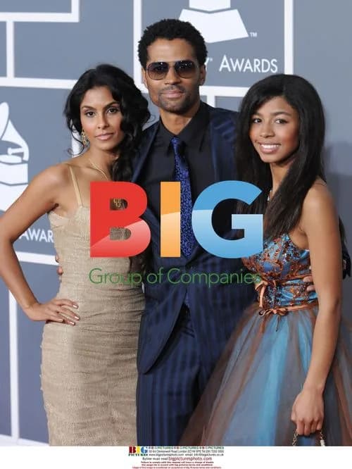 Eric Benet and daughters at 51st Grammy Awards