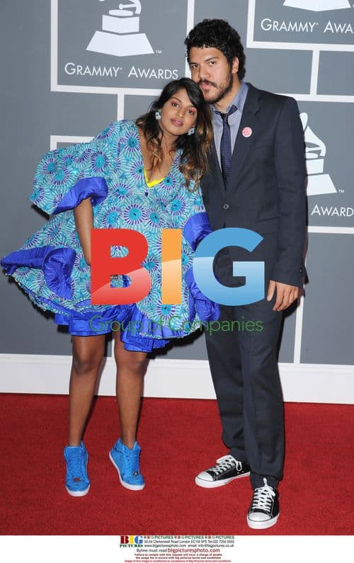 M.I.A and Benjamin Brewer at 51st Annual Grammy Awards