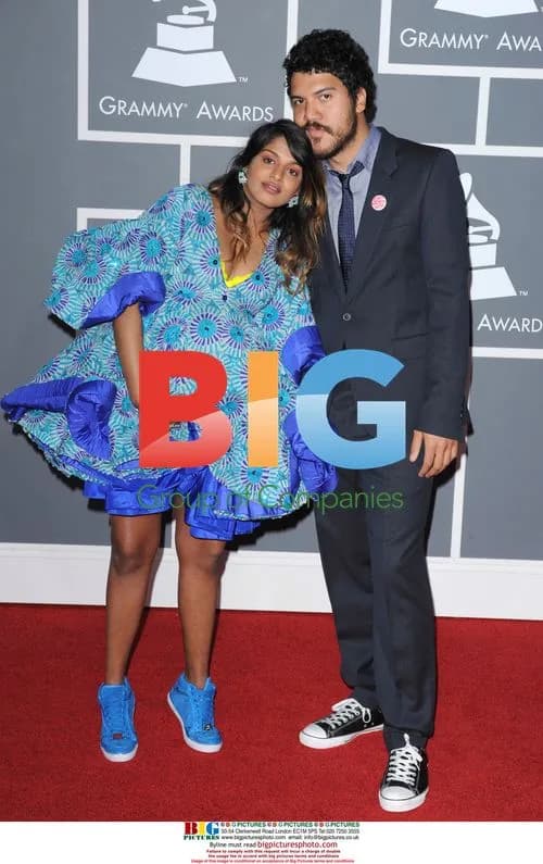 M.I.A and Benjamin Brewer at 51st GRAMMY Awards
